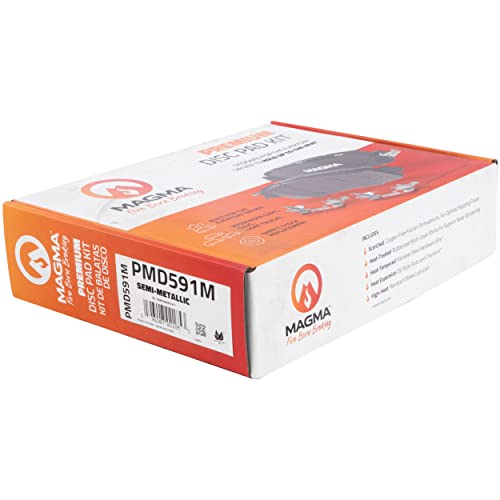 MAGMA Premium PMD591M Semi-Metallic Brake Pads, Front