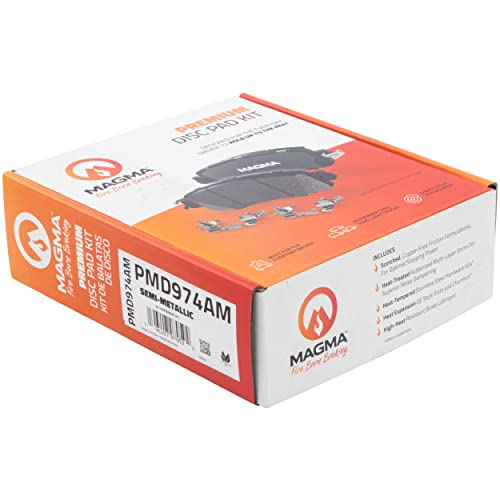 MAGMA Premium PMD974AM Semi-Metallic Brake Pads, Rear