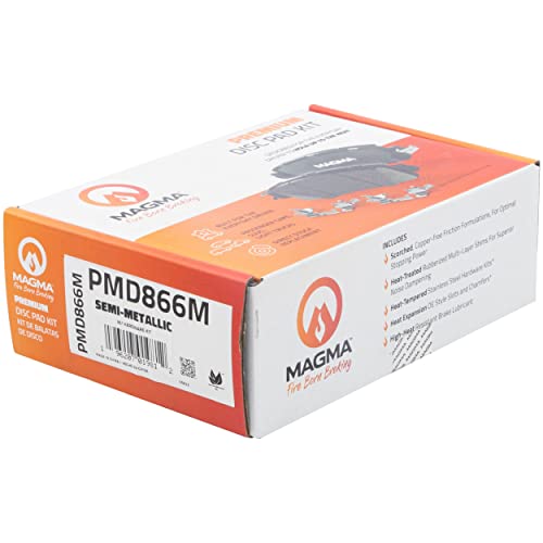 MAGMA Premium PMD866M Semi-Metallic Brake Pads, Front