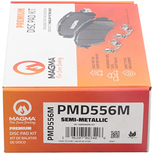 MAGMA Premium PMD556M Semi-Metallic Brake Pads, Front