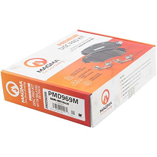 MAGMA Premium PMD969M Semi-Metallic Brake Pads, Front