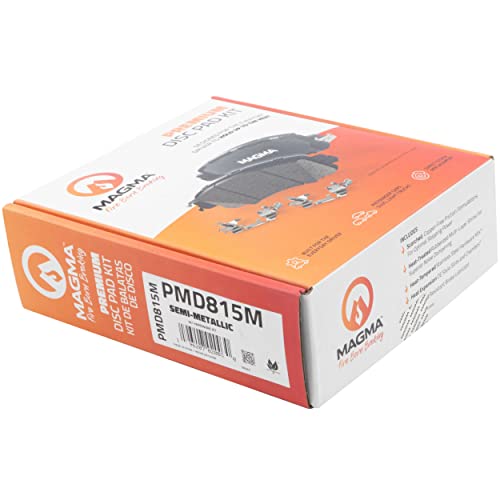 MAGMA Premium PMD815M Semi-Metallic Brake Pads, Front