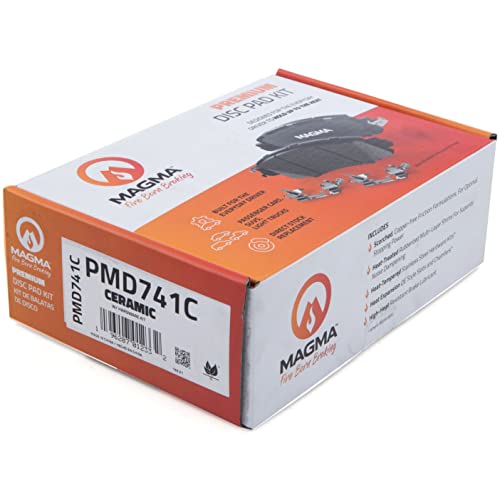 MAGMA Premium PMD741C Ceramic Brake Pads, Front
