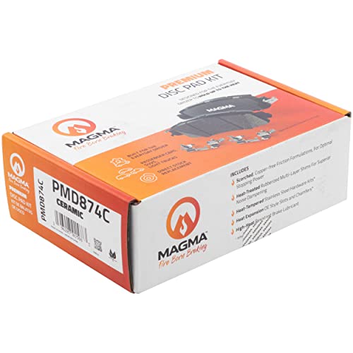 MAGMA Premium PMD874C Ceramic Brake Pads, Rear