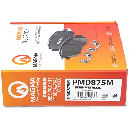 MAGMA Premium PMD875M Semi-Metallic Brake Pads, Rear