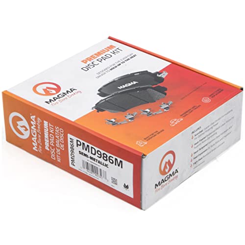 MAGMA Premium PMD986M Semi-Metallic Brake Pads, Rear