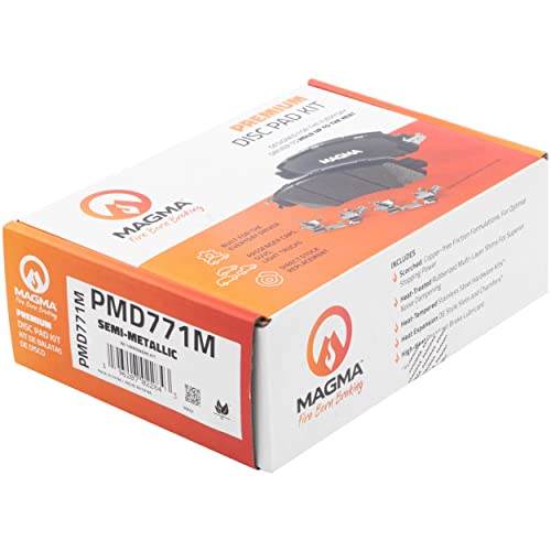 MAGMA Premium PMD771M Semi-Metallic Brake Pads, Rear