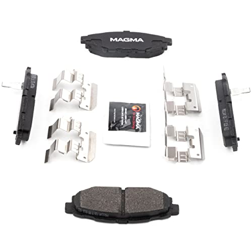 MAGMA Premium PMD1114M Semi-Metallic Brake Pads, Rear