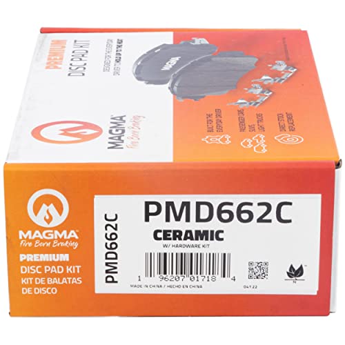 MAGMA Premium PMD662C Ceramic Brake Pads, Rear