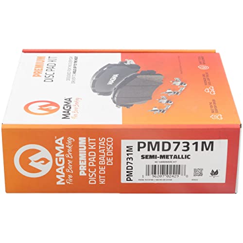 MAGMA Premium PMD731M Semi-Metallic Brake Pads, Front