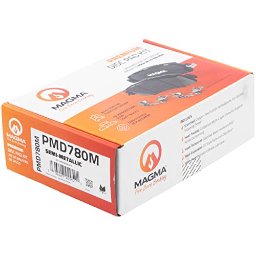MAGMA Premium PMD780M Semi-Metallic Brake Pads, Front