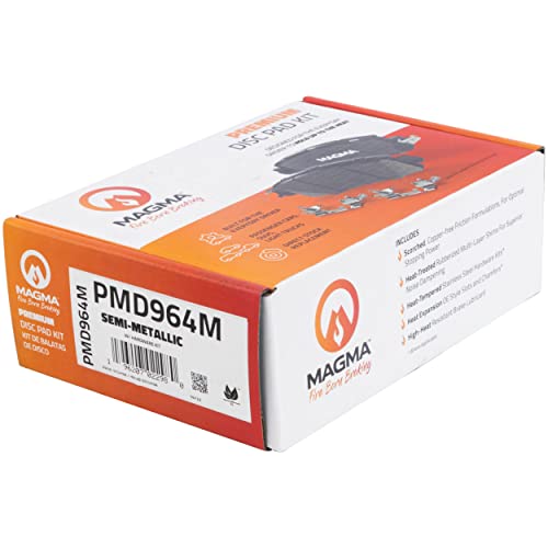 MAGMA Premium PMD964M Semi-Metallic Brake Pads, Rear
