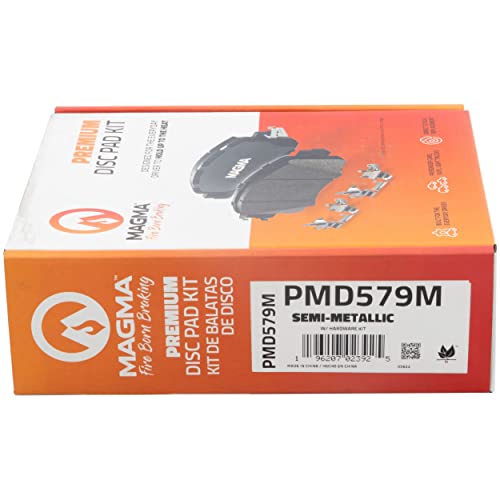 MAGMA Premium PMD579M Semi-Metallic Brake Pads, Front