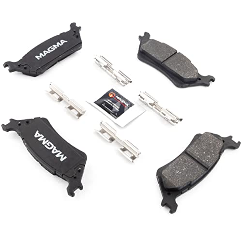 MAGMA Premium PMD1602M Semi-Metallic Brake Pads, Rear