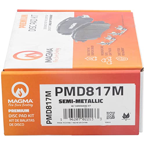 MAGMA Premium PMD817M Semi-Metallic Brake Pads, Front