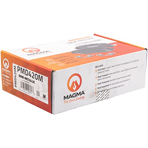 MAGMA Premium PMD420M Semi-Metallic Brake Pads, Front