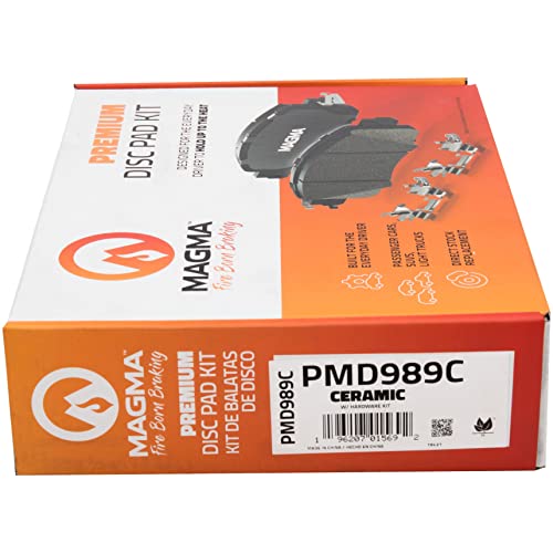 MAGMA Premium PMD989C Ceramic Brake Pads, Rear