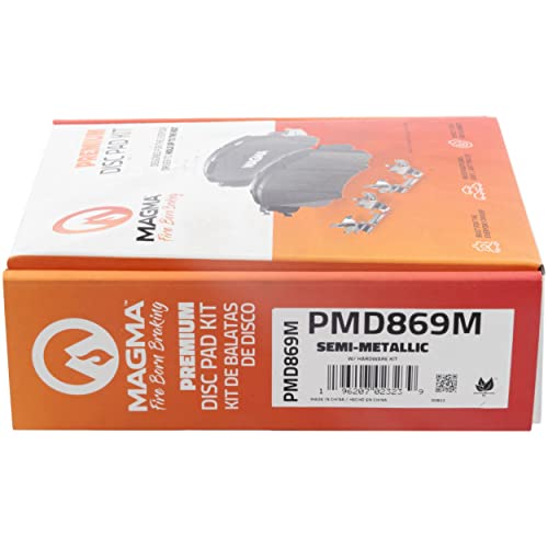 MAGMA Premium PMD869M Semi-Metallic Brake Pads, Front