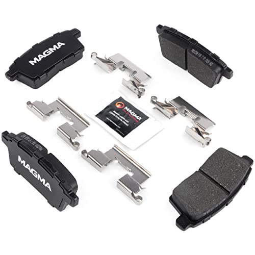 MAGMA Premium PMD1259M Semi-Metallic Brake Pads, Rear