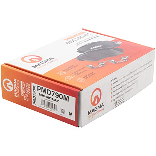 MAGMA Premium PMD790M Semi-Metallic Brake Pads, Front