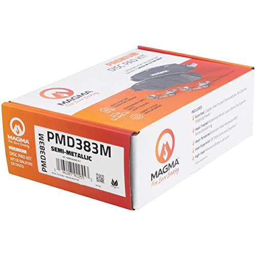 MAGMA Premium PMD383M Semi-Metallic Brake Pads, Rear