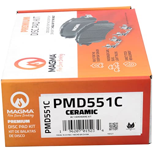 MAGMA Premium PMD551C Ceramic Brake Pads, Front