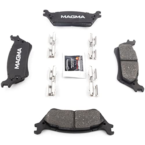 MAGMA Premium PMD1602M Semi-Metallic Brake Pads, Rear