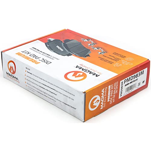 MAGMA Premium PMD983M Semi-Metallic Brake Pads, Front