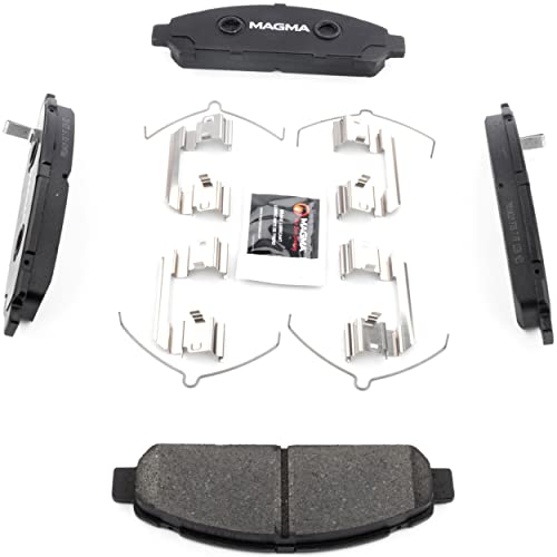MAGMA Premium PMD1401M Semi-Metallic Brake Pads, Front