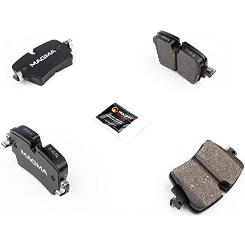 MAGMA Premium PMD1753M Semi-Metallic Brake Pads, Rear