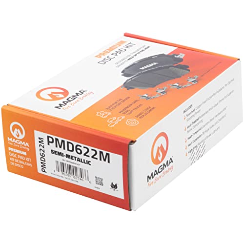 MAGMA Premium PMD622M Semi-Metallic Brake Pads, Rear