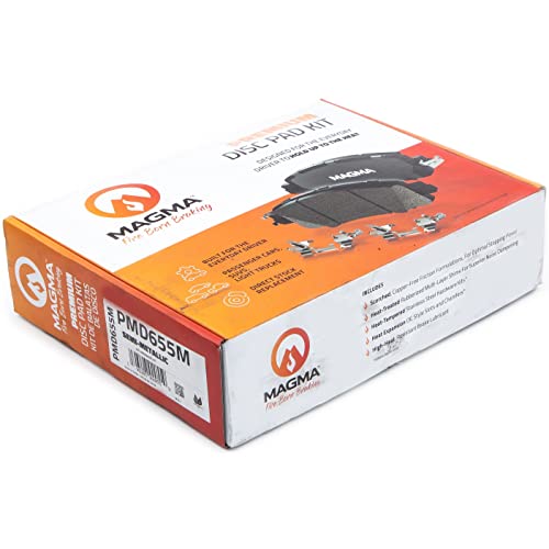 MAGMA Premium PMD655M Semi-Metallic Brake Pads, Front