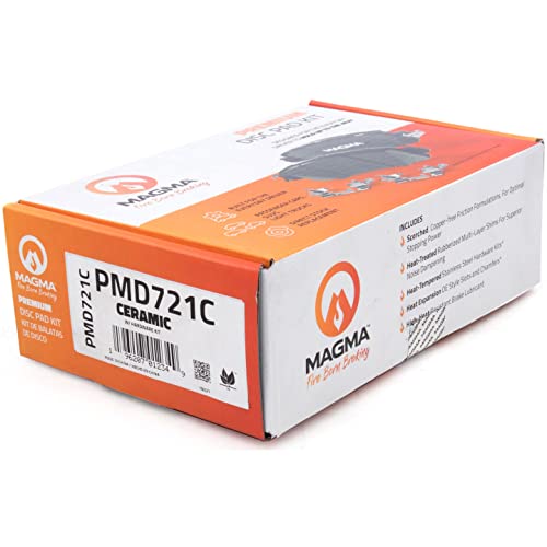 MAGMA Premium PMD721C Ceramic Brake Pads, Front