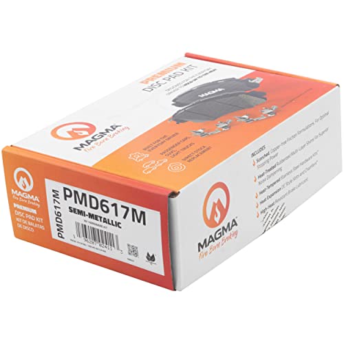 MAGMA Premium PMD617M Semi-Metallic Brake Pads, Front