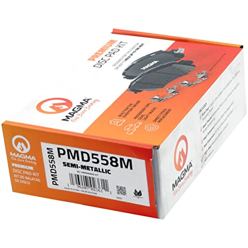 MAGMA Premium PMD558M Semi-Metallic Brake Pads, Front