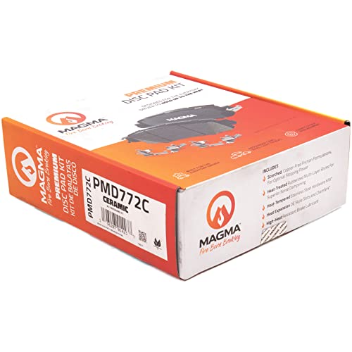 MAGMA Premium PMD772C Ceramic Brake Pads, Front
