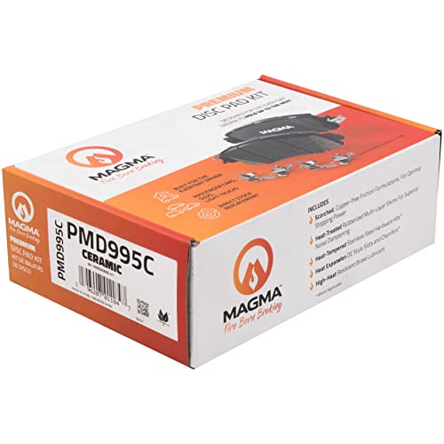 MAGMA Premium PMD995C Ceramic Brake Pads, Rear