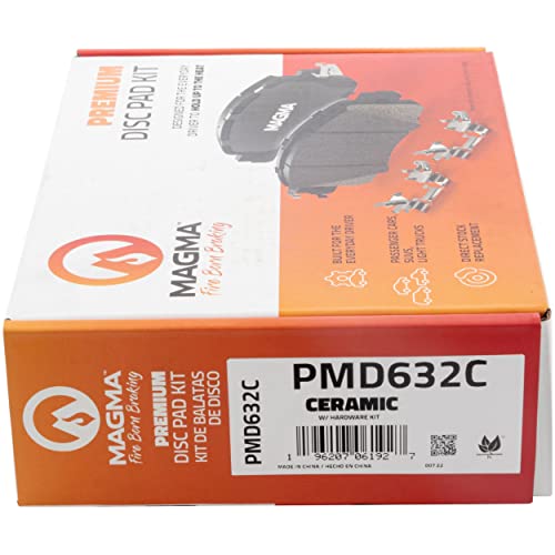 MAGMA Premium PMD632C Ceramic Brake Pads, Front
