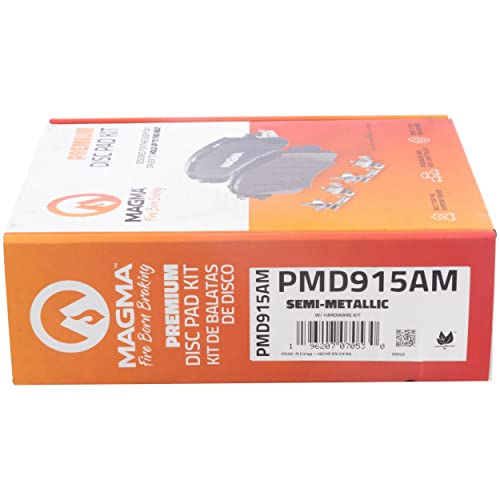 MAGMA Premium PMD915AM Semi-Metallic Brake Pads, Front