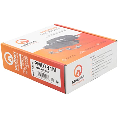 MAGMA Premium PMD731M Semi-Metallic Brake Pads, Front