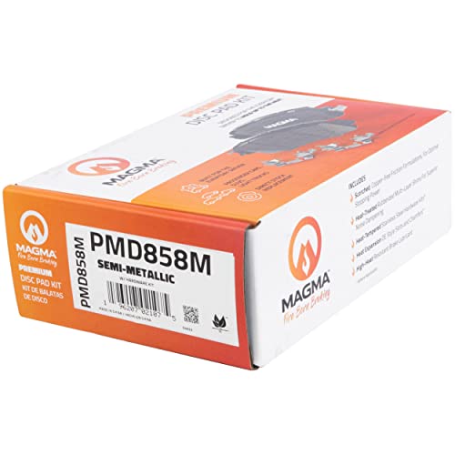 MAGMA Premium PMD858M Semi-Metallic Brake Pads, Rear