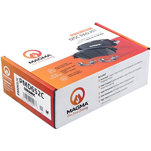 MAGMA Premium PMD652C Ceramic Brake Pads, Front