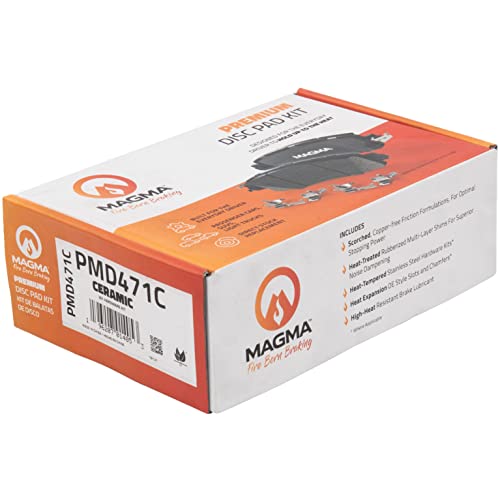 MAGMA Premium PMD471C Ceramic Brake Pads, Rear