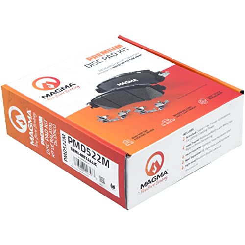 MAGMA Premium PMD522M Semi-Metallic Brake Pads, Front