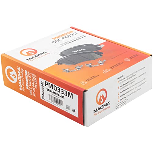 MAGMA Premium PMD333M Semi-Metallic Brake Pads, Front
