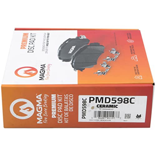 MAGMA Premium PMD598C Ceramic Brake Pads, Front