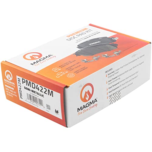 MAGMA Premium PMD422M Semi-Metallic Brake Pads, Front