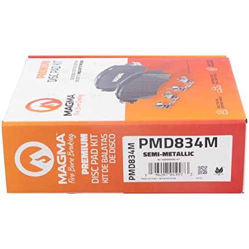 MAGMA Premium PMD834M Semi-Metallic Brake Pads, Rear