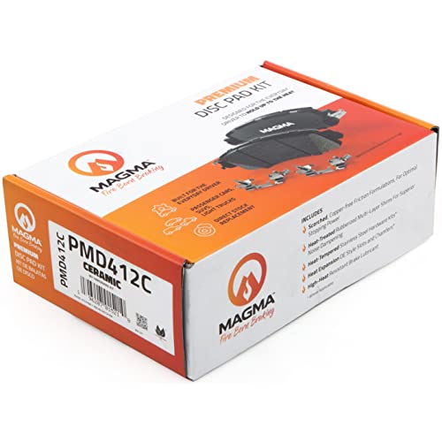 MAGMA Premium PMD412C Ceramic Brake Pads, Front