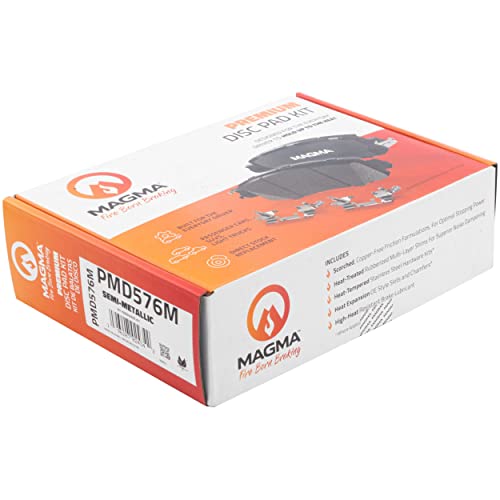 MAGMA Premium PMD576M Semi-Metallic Brake Pads, Front